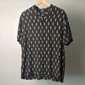 NWOT REUNION men’s button down shirt 100% silk